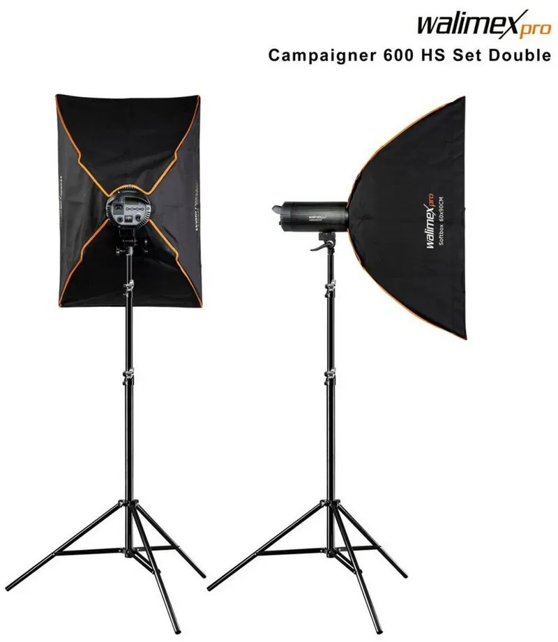 Preisvergleich Produktbild walimex pro Campaigner 600 HS Set Double Studio-Blitzgerät