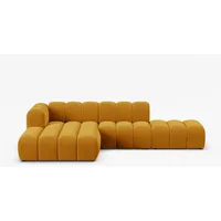 Micadoni Ecksofa Lupine, modular offen 5-Sitzer gelb