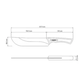 Tramontina Churrasco Fleischmesser 34 cm schwarz