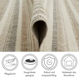 LUXOR LIVING Crosby Teppich 60 x 110 cm Beige/Grau/Weiß