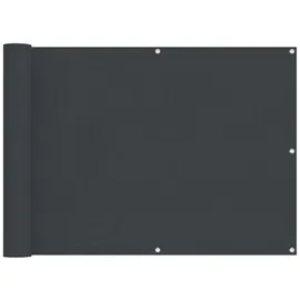 vidaXL Balkon-Sichtschutz 75 x 200 cm Schwarz Oxford-Gewebe