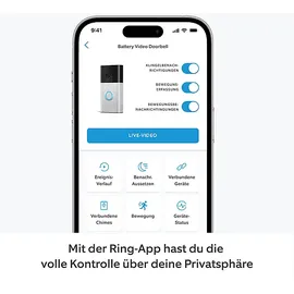 Ring Video Doorbell Akku + Chime Nickel Matt