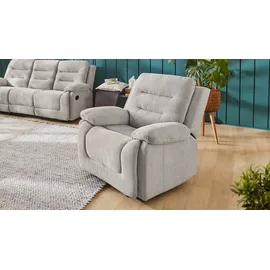 Jockenhöfer Sessel Sylt Chenille 80 x 100 x 90 cm Grau mit Liegefunktion