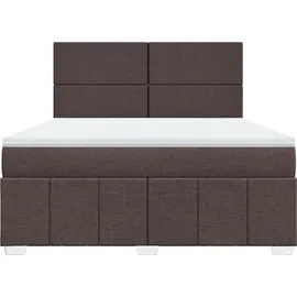 vidaXL Boxspringbett 180 x 200 cm Dunkelbraun