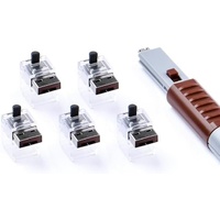Smartkeeper ESSENTIAL 5x LAN Cable Locks mit 1x Lock Key Basic Braun