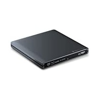 techPulse120 portables USB 3.0 4K UHD 3D M-Disc BDXL HDR10 Laufwerk Blu-ray Brenner Burner Superdrive Ultra-Slim BD DVD CD für Netbook Notebook Ultrabook Windows Mac OS Apple iMAC MacBook Alu Grau