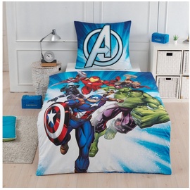 termana Marvel Avengers Bettwäsche Bettbezug 135x200 80x80 Baumwolle · Kinderbettwäsche Teenager-Bettwäsche Hulk, Captain America · Fanartikel