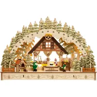 SIKORA LB69 3D LED Holz Schwibbogen WEIHNACHTSBÄCKEREI inklusive Trafo