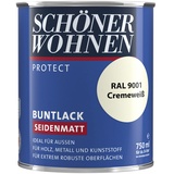 SCHÖNER WOHNEN Buntlack, cremeweiß , seidenmatt - weiss