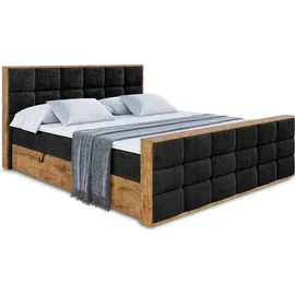 altdecor Boxbett 120 x 200 cm H3 Schwarz