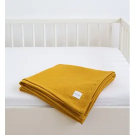 LOOLAY Musselin Tagesdecke 150 x 200 cm Gelb