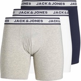 JACK & JONES Jacsolid Boxer Briefs Noos light grey melange M 3er Pack