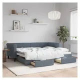 vidaXL Tagesbett 90 x 200 cm Dunkelgrau