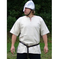 Battle Merchant Wikinger-Kostüm Wikinger Tunika, natur L weiß L - L