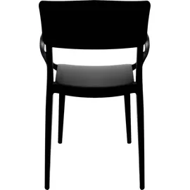 Essentials Gartenstuhl ESSENTIALS "Wing", schwarz, B:54cm H:82cm T:55cm, Kunststoff, Polypropylen, Stühle, Gartenstuhl, schwarz, Stapelstuhl Kunststoff