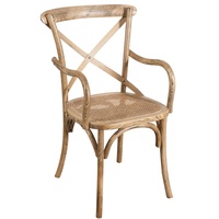 BISCOTTINI INTERNATIONAL ART TRADING Biscottini Stuhl Thonet 91 x 52 x 45 cm Esszimmerstühle aus Holz mit Finish Nussbaum hell | Küchenstuhl Sitzfläche Rattan, 91x52x45 cm