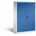 Werkzeugschrank mit Drehtüren innen Böden H1950xB1200xT600mm Front Enzianblau Korpus Lichtgrau