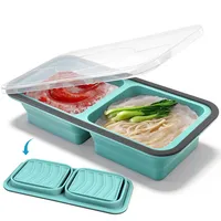 Niuny Gefrierbehälter Suppen Einfrieren Behälter Große Eiswürfelform Faltbar 1Stk Silikon Eiswürfelform Mit Deckel Gefrierdosen 1000ml Eiswürfelbehälter Silikon Gefrierform für Suppe Brühe Eiswürfel