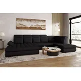 99rooms Toscana Wohnlandschaft Strukturstoff NEVE Schwarz Links