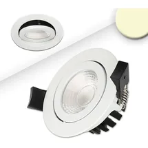 ISOLED LED Einbaustrahler Glas Metall 3,0 cm IP65 8W 650lm warmweiß