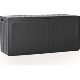 Prosperplast Boardebox Gartenbox Kissenbox Gartentruhe Verschließbar 290 Liter Anthrazit - Grau
