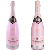 Brut Dargent Ice Rose Pinot Noir Demi-Sec Halbtrocken (1 x 1.5 l) & Ice Rosé Méthode Traditionnelle HalbTrocken Sekt (1 x 0.75 L)