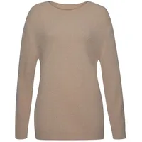 LASCANA Rundhalspullover Damen camelfarben Gr.36/38