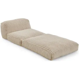 Home Affaire XXL-Sessel HOME AFFAIRE "Pia", beige (creme), B:106cm H:84cm T:125cm, Sessel, XXL-Sessel, Loungesessel in Megacord, 2 Größen, Schlaffunktion und Pouf-Funktion