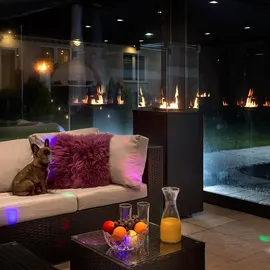 Kratki Terrassenheizer Patio Mini Glas schwarz automatische Steuerung 8,2kW - Schwarz