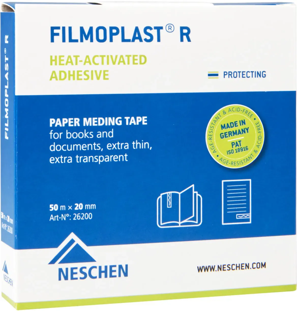 Neschen filmoplast® R – hitzeaktivierbares Spezialpapier 2 cm x 50 m im Spender