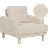 Beliani Sessel, Beige, Hellbraun, 88x85x90 cm, Wohnzimmer, Sessel, Polstersessel