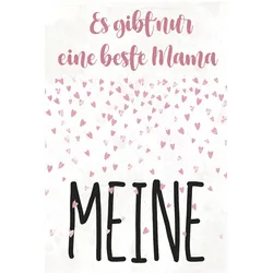 Metallbild QUEENCE "Mama", rosa (farbe bild(er): rosa), B:45cm H:30cm, Stahl, Metall, Bilder, Stahlschild, Blechschild, Sprüche, Texte, Mama