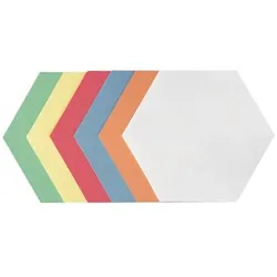 Moderationskarte Wabe, 190 x 165 mm Altpapier, 250 Stück, sortiert
