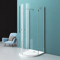 mai & mai Runddusche mit Tür 90 x 90 cm transparent 6mm ESG-Sicherheitsglas