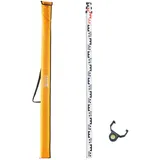 Vevor Aluminium-messlatte, 3 m metrische Teleskop-messlatte, doppelseitige Skala in cm/mm, Nivellierlatte, Vermessungslatte aus Aluminiumlegierung mit Wasserwaage und Tragetasche zum Vermessen - Vevor