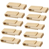 10 x USB-Sticks aus Holz, USB 2.0, 64 GB, Datenspeicherung (USB 2.0, 64 GB)