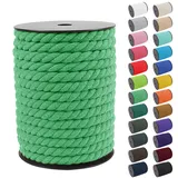 Uiopa 8mm Makramee Garn 40m Baumwollkordel Baumwollseil Dickes Garn Kordelband für Pflanzenaufhänger Wandbehang Wandteppiche Garten Makramee Regenbogen DIY Handwerk