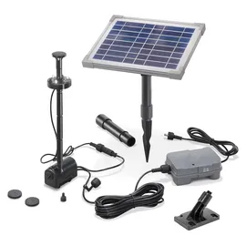 esotec Solar Teichpumpe 5W mit Akku und LED Gartenteich Wasserspiel