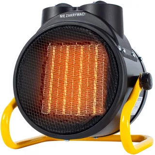 Maltec Heizlüfter mit Thermostat INFERNO4000 2kW Keramik mobiler Elektro Heizstrahler energiesparend für Büro Haus Werkstatt Wohnwagen Camping Garage