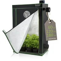 HIGHWERK Growzelt 60 x 120 x 180 cm | Indoor Grow Tent für Pflanzenzucht | schwarz grün | Growbox, Homegrow, Growschrank | Zuchtzelt, Pflanzenzelt, Anzuchtzelt, Gewächshaus, Indoor Garden