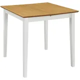 vidaXL Esstisch Weiß (80-120)x80x74 cm MDF