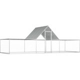 vidaXL Hühnerstall 600 x 200 x 200 cm silber