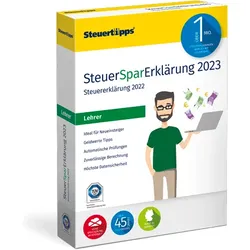 SteuerSparErklärung Lehrer 2023 (für Steuerjahr 2022)