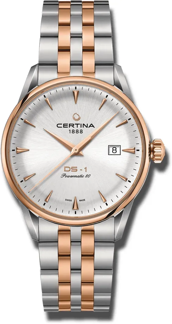 Certina DS-1 GENT POWERMATIC 80 C029.807.22.031.00 - 40 - Creme;Rosegold