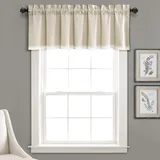 Lush Decor Vorhang, Leinen, Spitze, dunkel, 45,7 x 132,1 cm + 5,1 cm Kopfband
