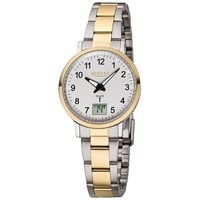 Regent Metall Damen Uhr FR-258 Analog-Digital Armbanduhr gold Funkuhr D2URFR258