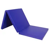 CCLIFE Weichbodenmatte Klappbar Turnmatte Weichbodenmatte Gymnastikmatte Yogamatte 180x60x5 blau