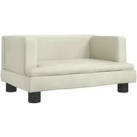 vidaXL Kindersofa Creme 60x40x30 cm Samt