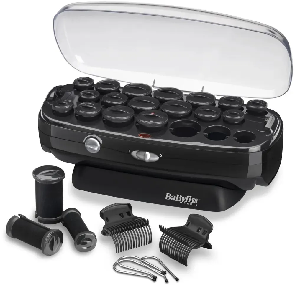 BaByliss Thermo Ceramic Rollers Haar-Styling-Set Schwarz, Edelstahl 50 W 2 m