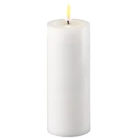 Deluxe Homeart Stumpenkerze 5 x 12,5 cm weiß